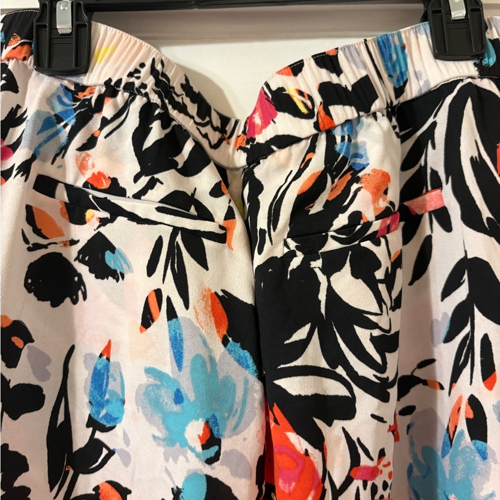 Wide-Leg Swim Coverup Pants with Bright Floral Print - Picture 4 of 4